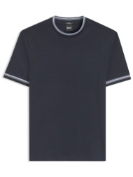 boss t-shirt slim fit mercerised h-tessler 202 μπλε