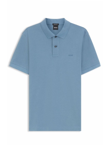 boss polo regular fit pallas γαλαζιο