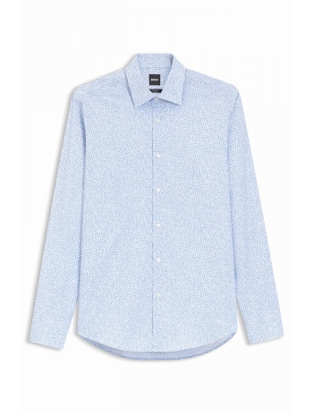 boss πουκαμισο floral regular fit h-joe-k-c1-261 σιελ-λευκο
