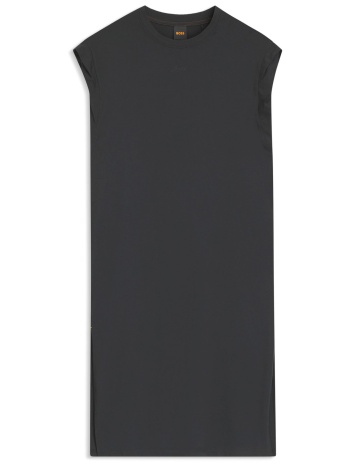 boss casual φορεμα midi c_edress_5 ανοιγματα κατω logo μαυρο