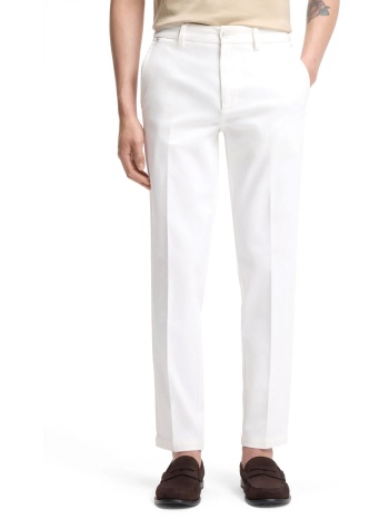 boss παντελονι chino slim fit high motion h-kaiton1 λευκο