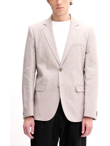 hugo σακακι κουστουμιου extra slim fit λινο arti253x μπεζ