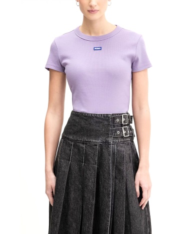 hugo blue t-shirt baby tee_b jersey μωβ