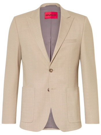 hugo σακακι κουστουμιου extra slim fit λινο arti253x μπεζ