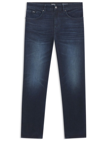boss παντελονι jeans h-re maine regular fit μπλε