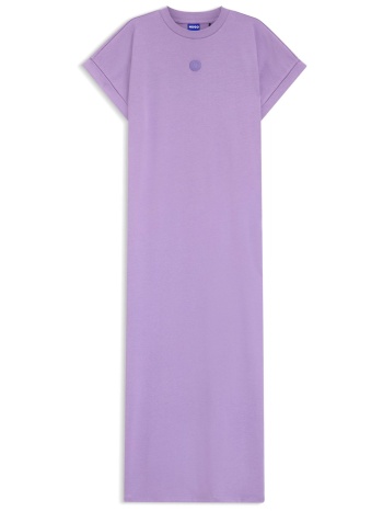 hugo blue φορεμα midi nalle_b logo ανοιγματα κατω μωβ