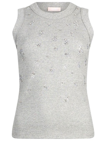 liu-jo tank top στρας γκρι