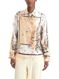 liu-jo πουκαμισο κρυφα κουμπια εμπριμε εκρου