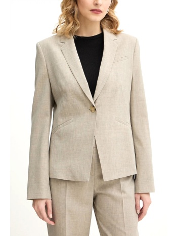 boss σακακι μαλλινο jia9 μπεζ-γκρι