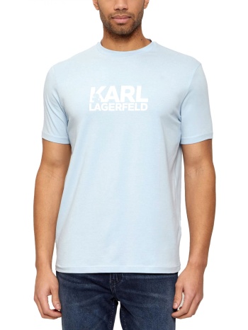 karl lagerfeld t-shirt crew neck logo σιελ