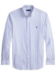 ralph lauren πουκαμισο ριγε button down custom fit μπλε-λευκο