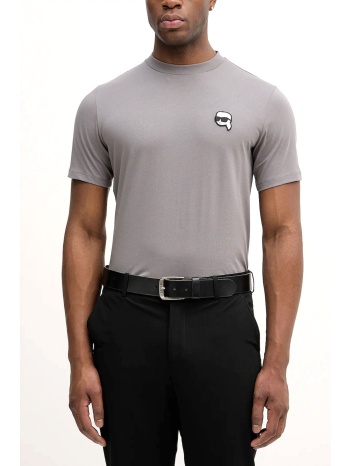 karl lagerfeld t-shirt logo γκρι