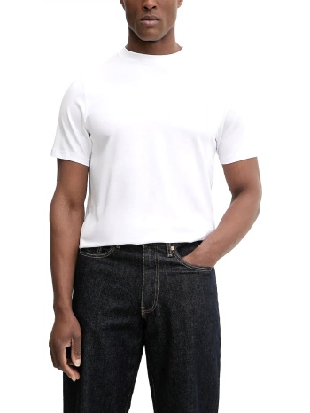 karl lagerfeld t-shirt crew neck logo λευκο