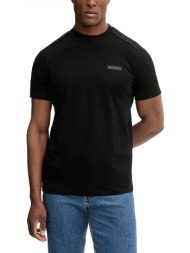 karl lagerfeld t-shirt crew neck logo μαυρο