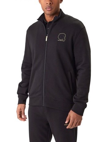 karl lagerfeld φουτερ ziphood gold logo μαυρο