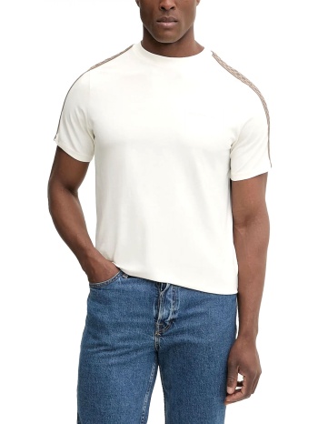 karl lagerfeld t-shirt crew neck logo εκρου