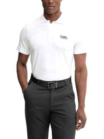 karl lagerfeld polo logo λευκο