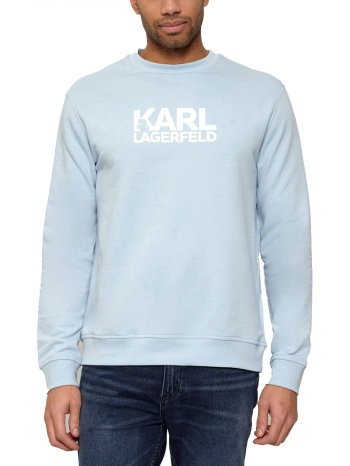 karl lagerfeld φουτερ crew neck logo σιελ