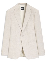 boss σακακι lanifico tesse biella stretch h-hutson-2pp-253 regular fit εκρου
