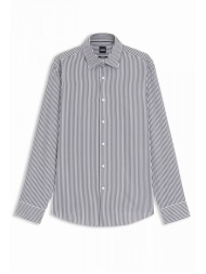 boss πουκαμισο ριγε regular fit easy iron h-joe-k-c1-261 μπλε-λευκο