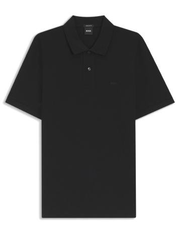 boss polo regular fit pallas μαυρο