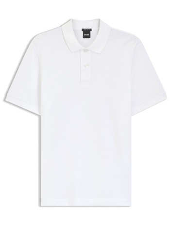 boss polo regular fit pallas λευκο
