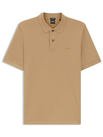 boss polo regular fit pallas μπεζ