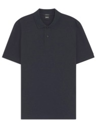 boss polo regular fit pallas μπλε