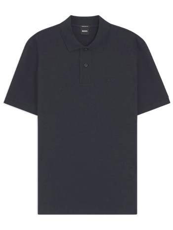 boss polo regular fit pallas μπλε