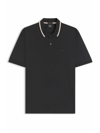boss polo slim fit penrose 38 μαυρο