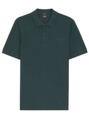boss polo regular fit pallas πρασινο