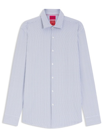 hugo performance πουκαμισο μικροσχεδιο slim fit kenno