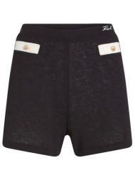 karl lagerfeld σορτς signature c-thru logo μαυρο