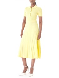 michael kors φορεμα midi polo πιετα κιτρινο