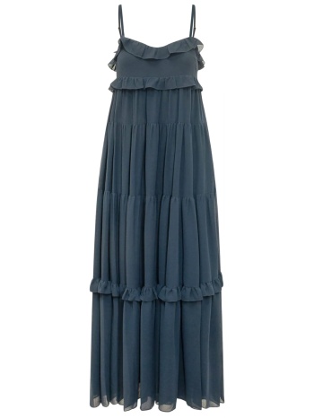 michael kors φορεμα midi βολαν μπλε