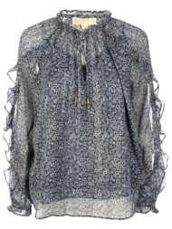 michael kors μπλουζα floral c-thru εσωτερικο top μπλε