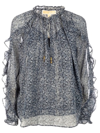 michael kors μπλουζα floral c-thru εσωτερικο top μπλε