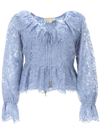 michael kors μπλουζα cropped δαντελα c-thru εσωτερικο top