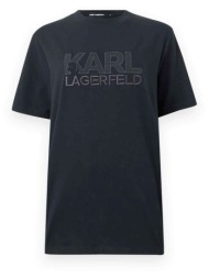 karl lagerfeld t-shirt logo μπλε