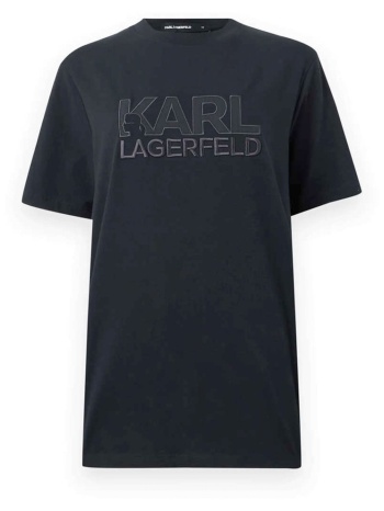 karl lagerfeld t-shirt logo μπλε