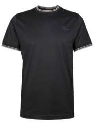karl lagerfeld t-shirt crew neck logo μαυρο
