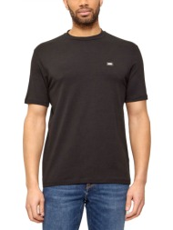 karl lagerfeld t-shirt crew neck metallic logo μαυρο