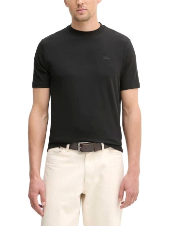karl lagerfeld t-shirt crew neck logo μαυρο