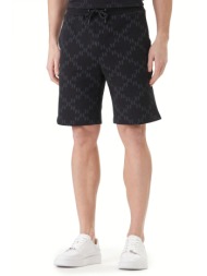 karl lagerfeld βερμουδα φουτερ all over logo μαυρο