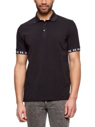 karl lagerfeld polo logo sleeves μαυρο