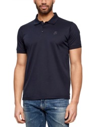 karl lagerfeld polo pressbutton logo μπλε