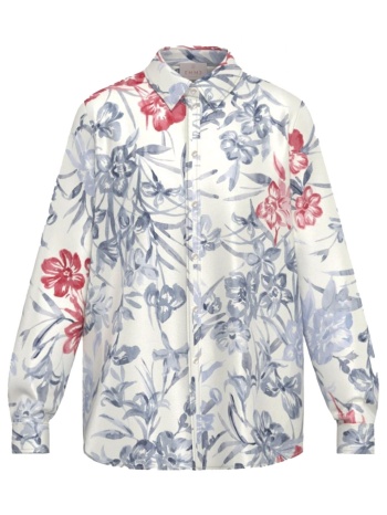 marella emme πουκαμισο emmangel floral εκρου