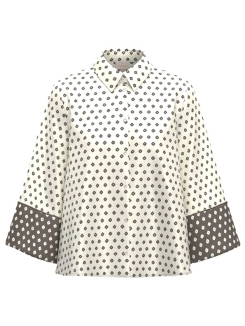 marella emme πουκαμισο emmsevero εκρου-καφε