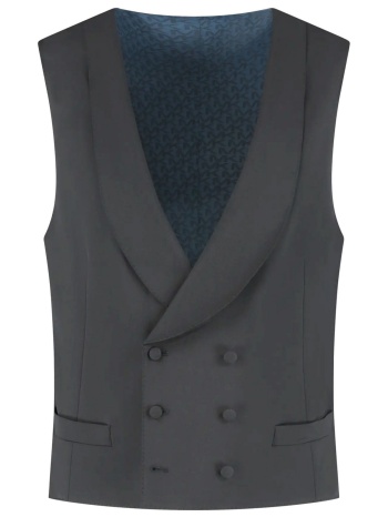 michael kors γιλεκο κουστουμιου double breasted vest μαυρο