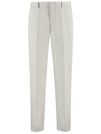 michael kors παντελονι chino μικροσχεδιο λινο pied de poule